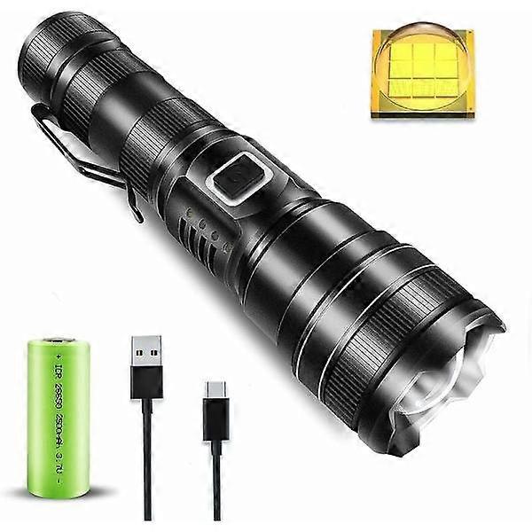 (26650 Battery) Extremely Strong Ultra Powerful Flashlight, Powerful