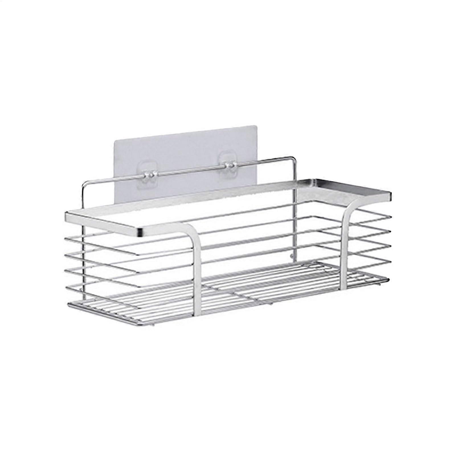 Bathroom Shower Shelf No Drill Wall Mounted Organizer Space Saving Adjustable Tiers