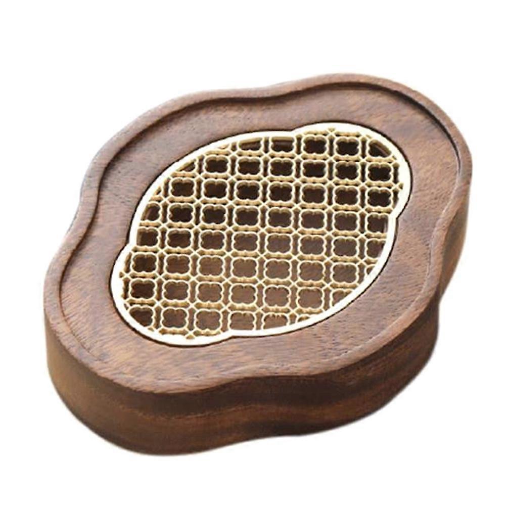 Mini Solid Wood Tea Tray Chinese Style Retro Water Storage Pot Holder