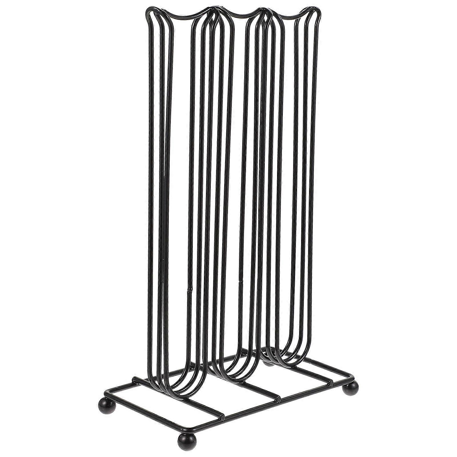 Coffee Capsule Shelf for Kitchen 2Pcs Black Metal Coffee Pod Rack