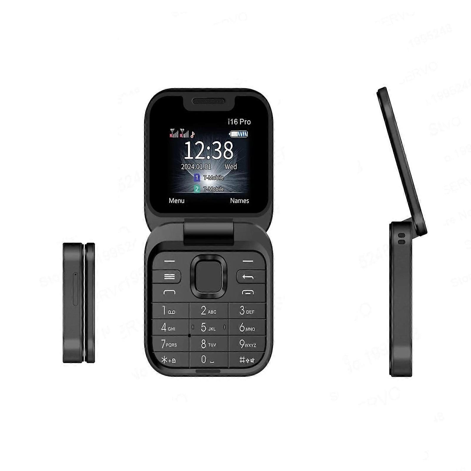 2024 New Mini Flip Mobile Phone Folding Flip Phone Double SIM Double Standby Mini Backup Phone