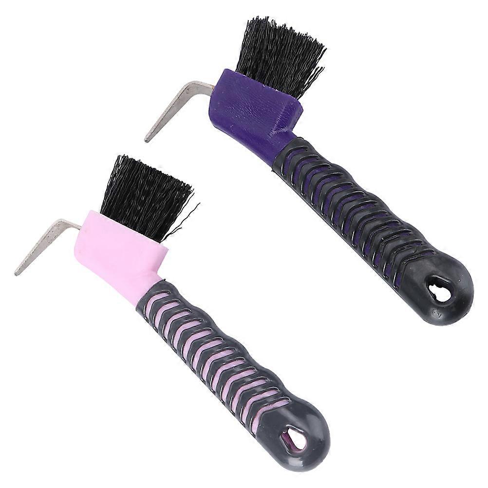 Assorted Color Horse Hoof Pick Made of PP MultiFunctional Tool for Horse Use 2Pcs