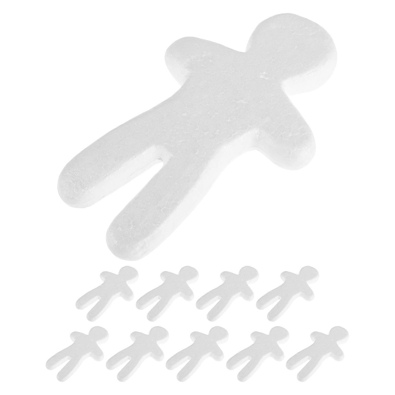 White Foam Doll Models for DIY Crafts Painting Projects 10Pcs Set