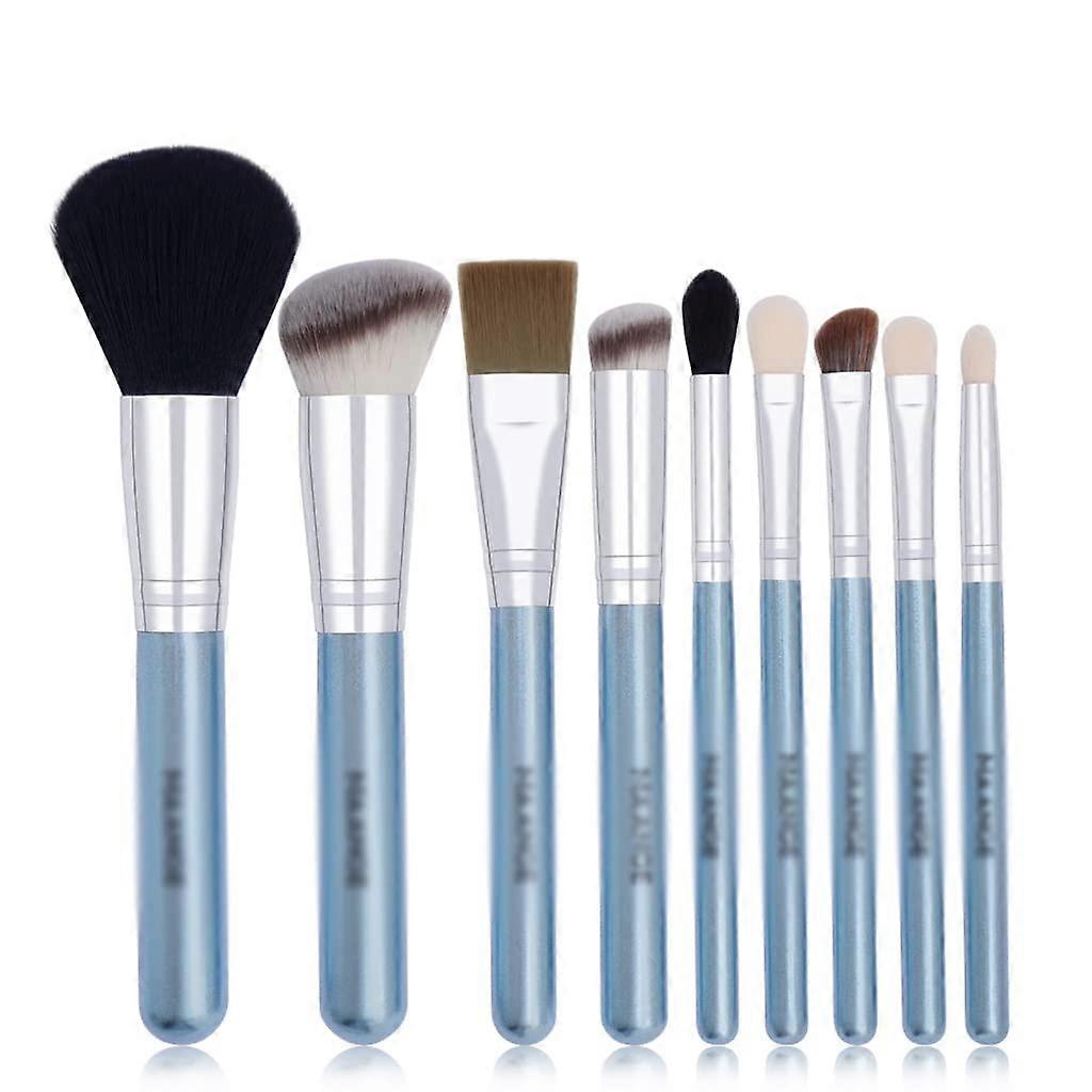 9pcs Makeup Brush Set for Beginners Full Face Coverage Foundation Powder Blending Kit