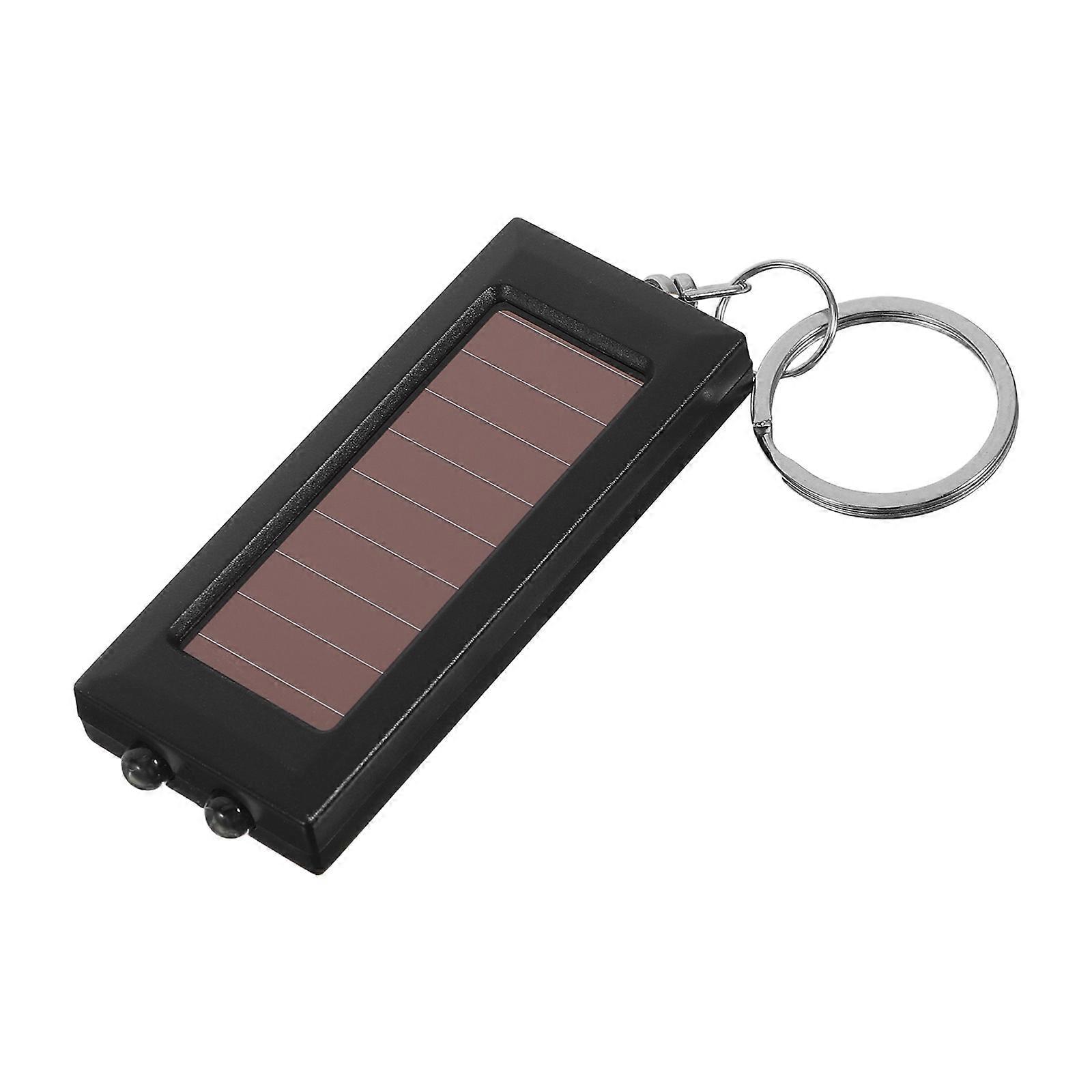 Solar Powered Flashlight for Hiking Compact Mini Keychain Light