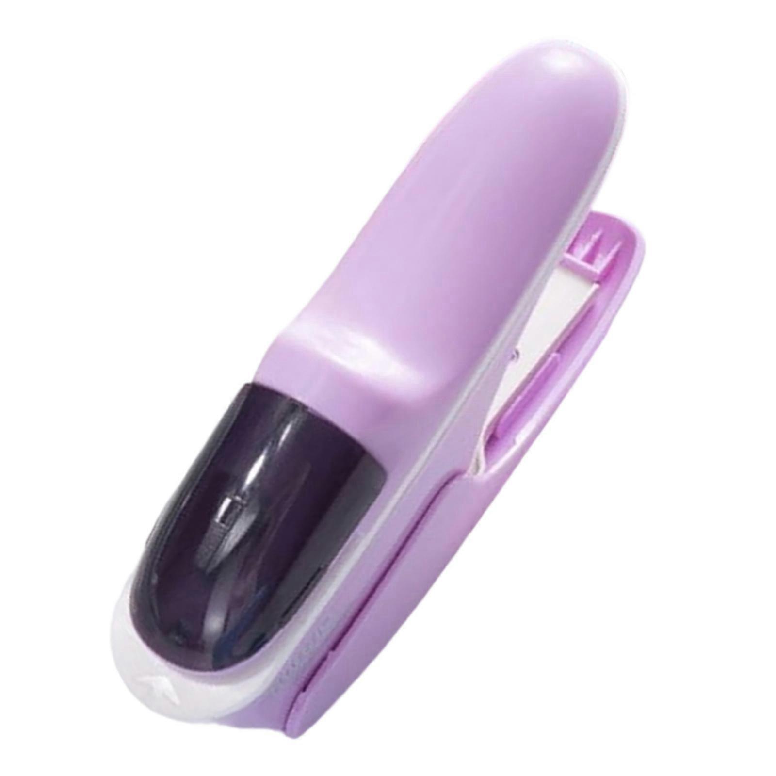 StapleFree Paper Stapler Holds 8Sheets Ergonomic Handle Design Safe And User Friendly For Daily Use Lightweights  Purple