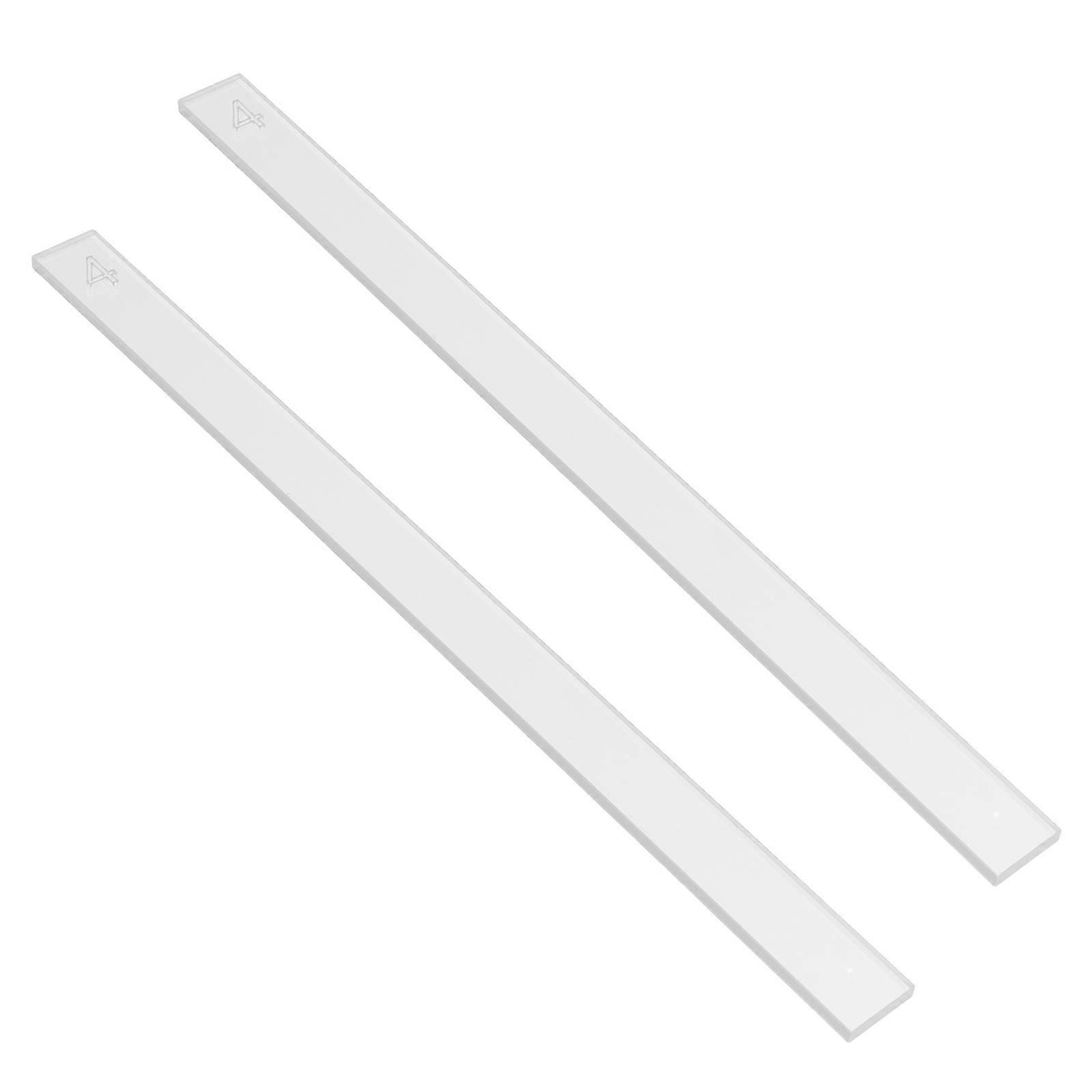 Transparent Acrylic Dough Thickness Ruler for Cookie Measuring 2Pcs Set