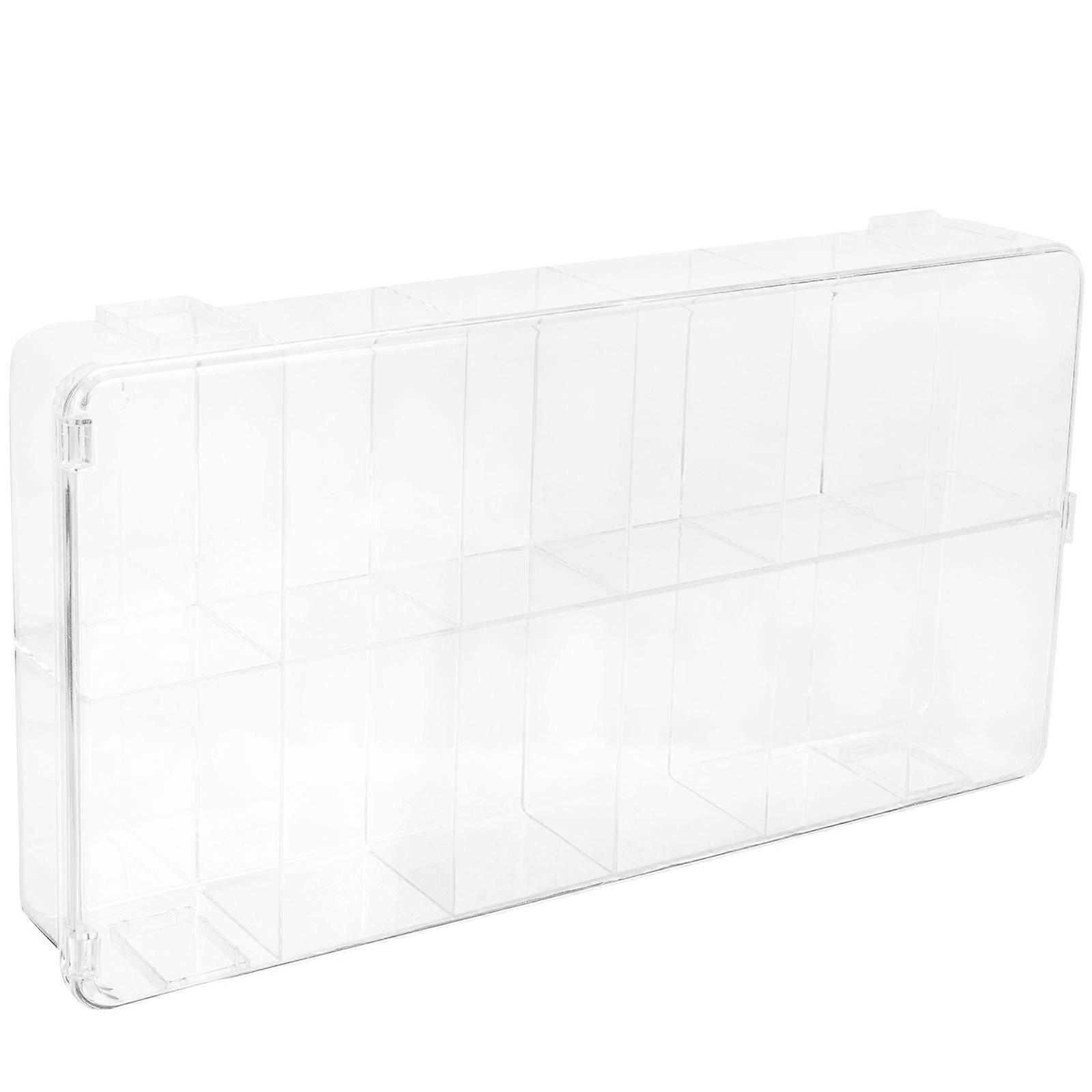 Transparent Clear Display Container for Storage 2Pcs Multi-Compartment Figure Boxes