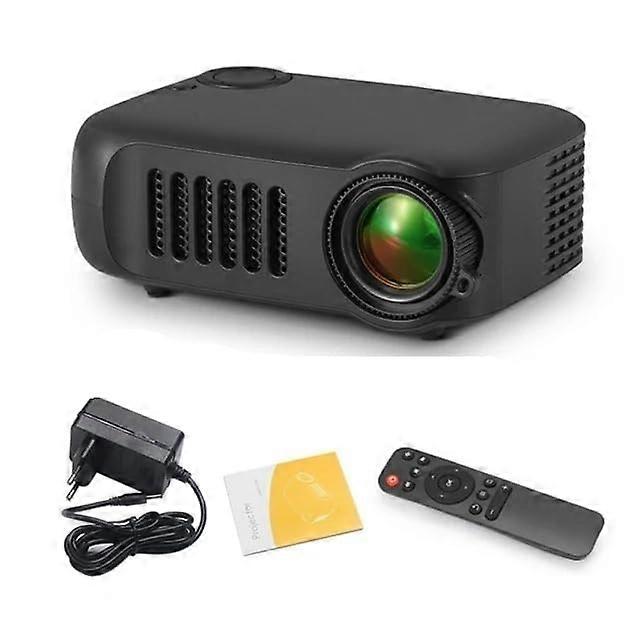 MINI Projector Portable 3D LED Video Projector, Cinema Theater Game, Smart TV Box, 1080P 4K Via HDMI, Black