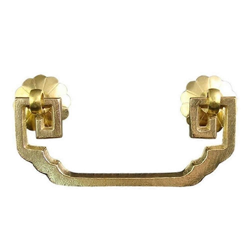 Cabinet Pull Handle Solid Brass Auspicious Pattern for Desk Bookcase Wardrobe Furniture Door