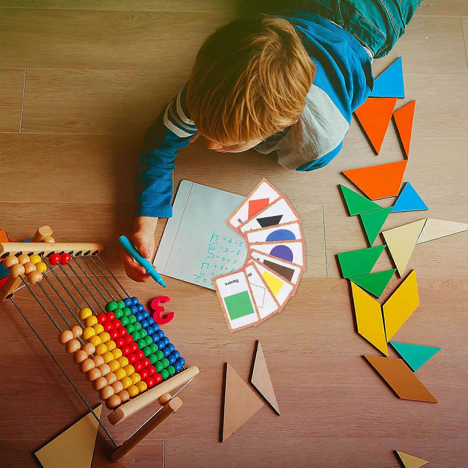 Color Shape Flash Cards Educational Cards for 1Set with Paper Material