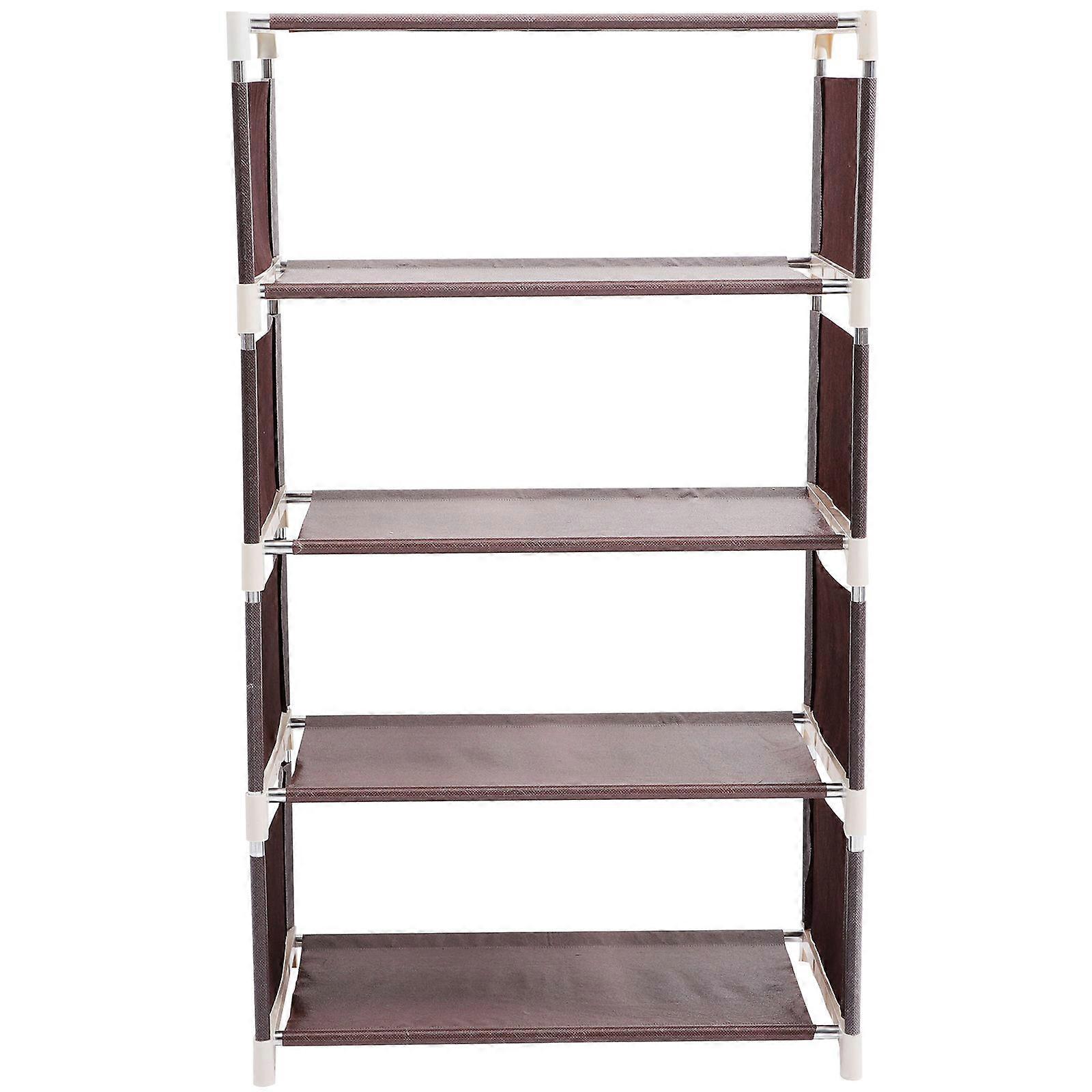 Space Saving Shoe Rack Multi Layer Shoes Holder Home Use Coffee Color Storage 1Pack