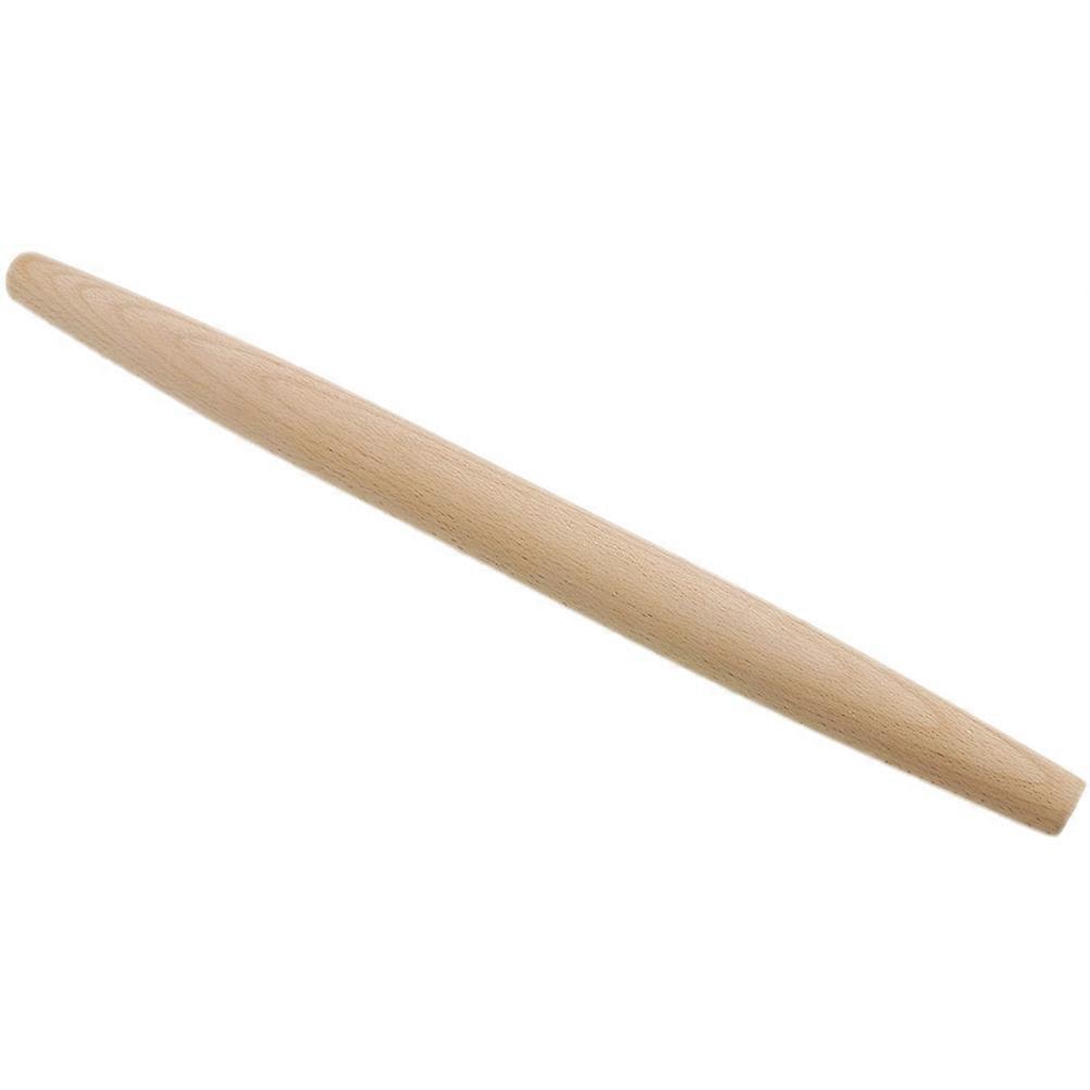 Beige Wooden Dough Rolling Pin for Cookie Baking Easy Clean Kitchen Tool