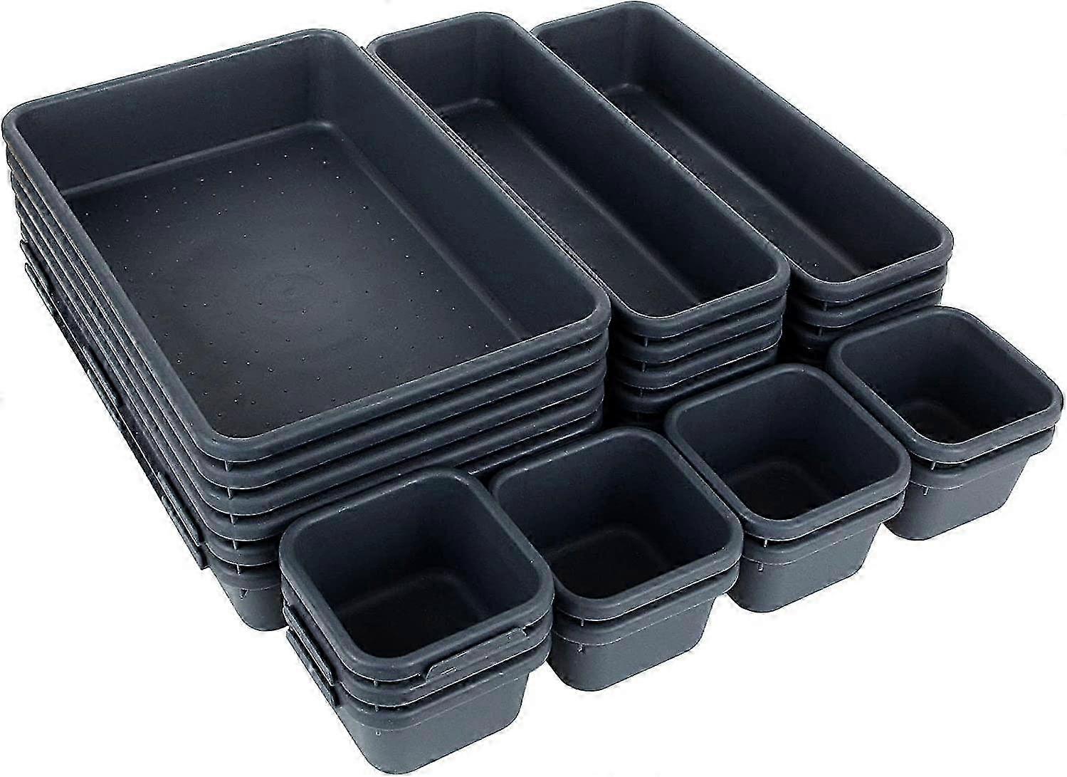 26-27 One set - Storage box - dark gray 8 * 3