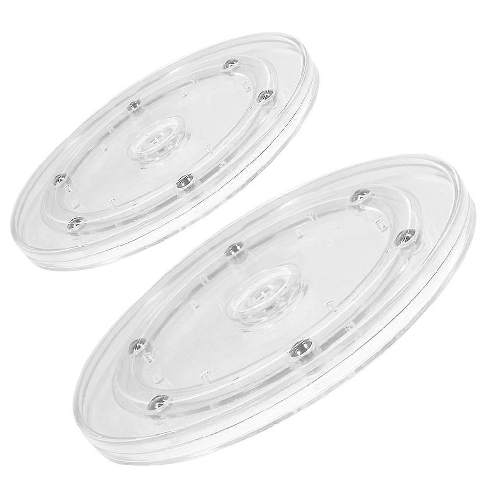 Transparent Plastic Turntable Display Turntable for Home Use 2Pcs