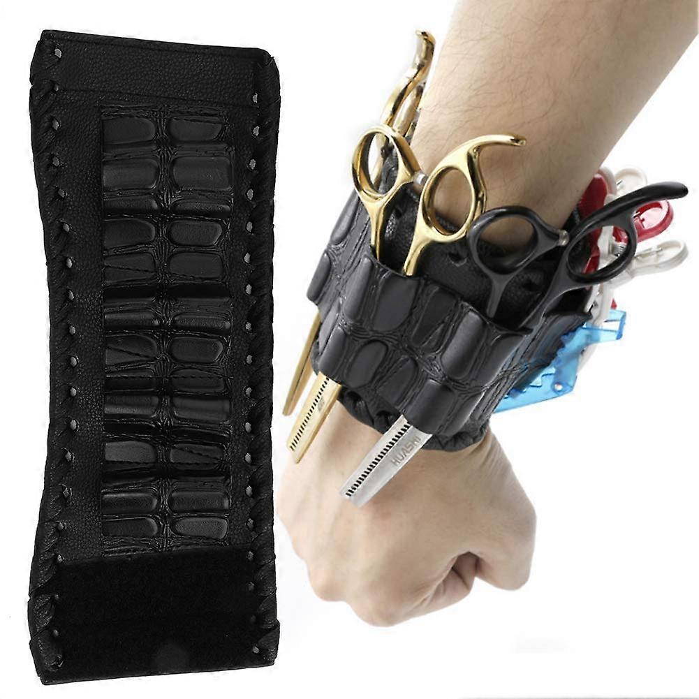 Hairdressing Scissors Holster PU Leather Waterproof Barber Tool Belt with Adjustable MultiPockets