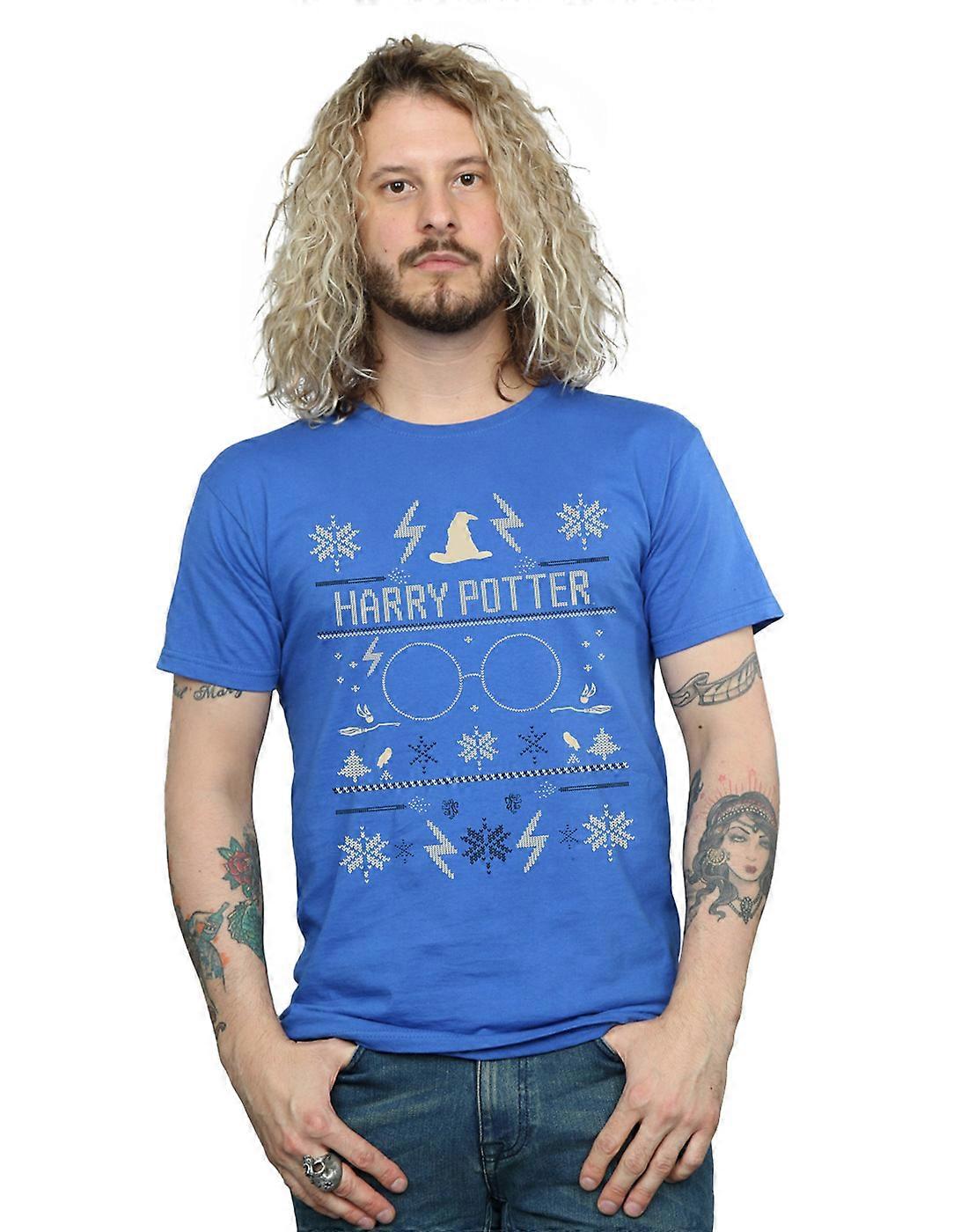 Harry Potter Men's Christmas Pattern T-Shirt
