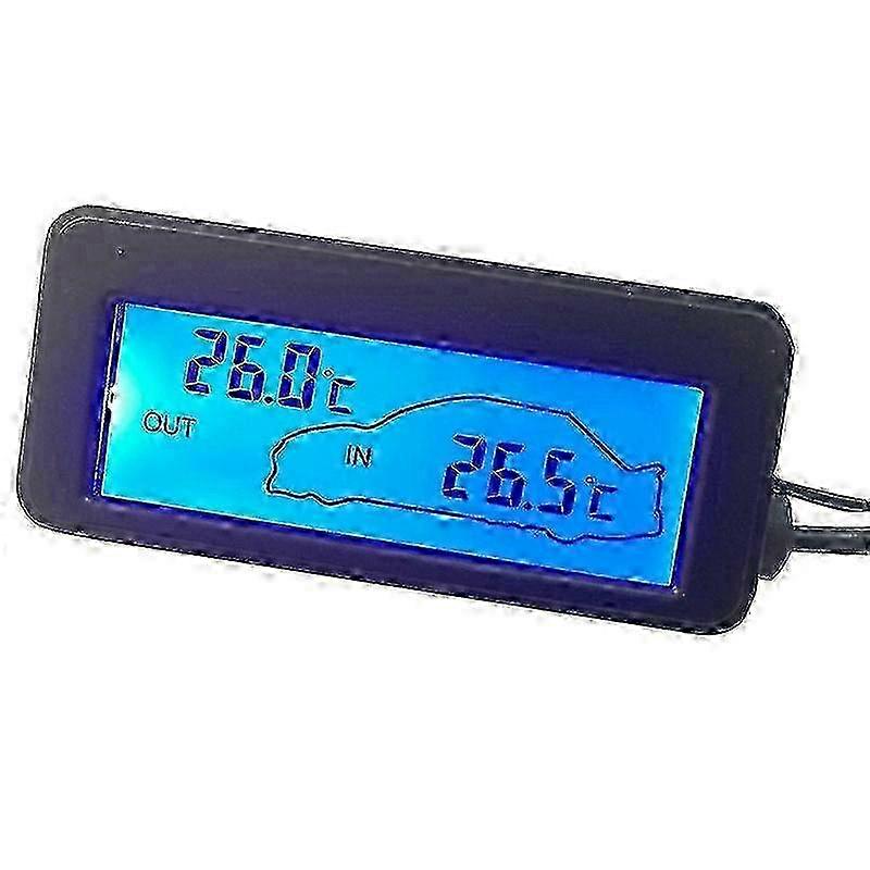 Mini Digital Thermometer 1.5m Cable Plastic Housing Car Temperature Measuring Instrument