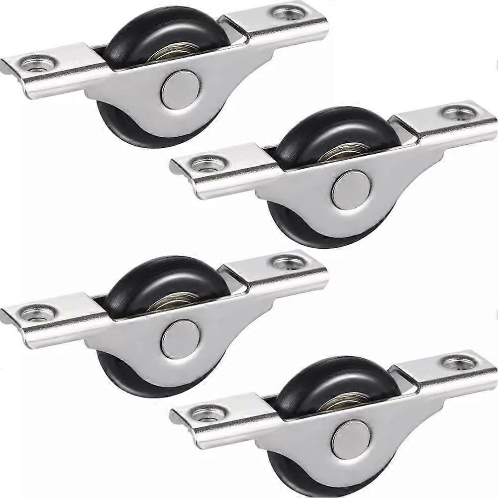 4 Pcs Durable Nylon Sliding Door Rollers for Wardrobe Cabinet Track Smooth Operation