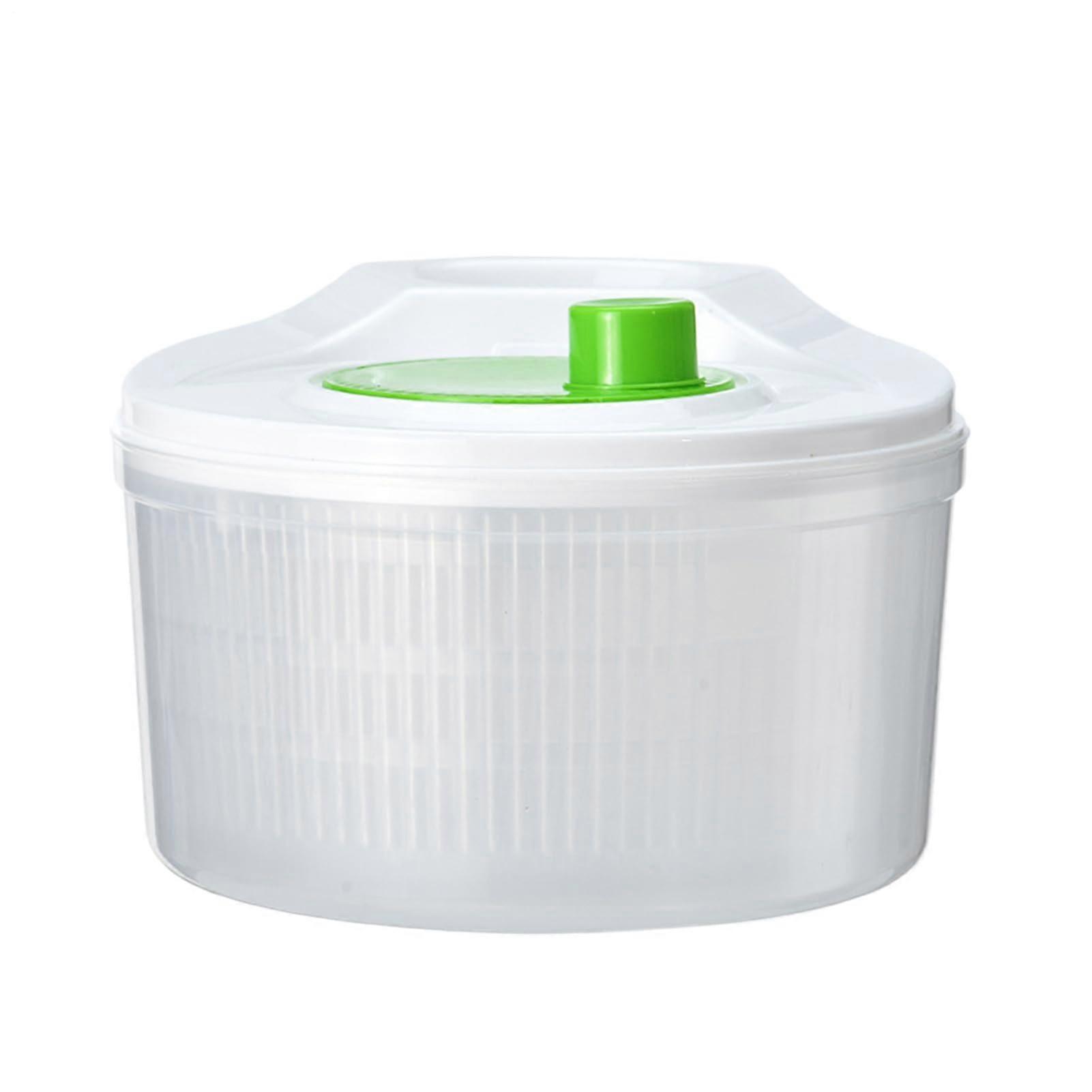 Salad Spinner with Vegetable Colander, Fast Spin Drying Dual Layer Basket for Lettuce and Berries