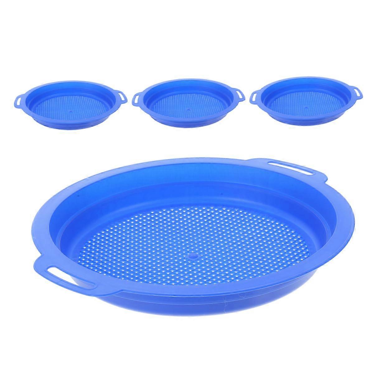 4pcs Lightweight Plastic Beach Sand Sifter for Sandbox Gardening and Creative Play