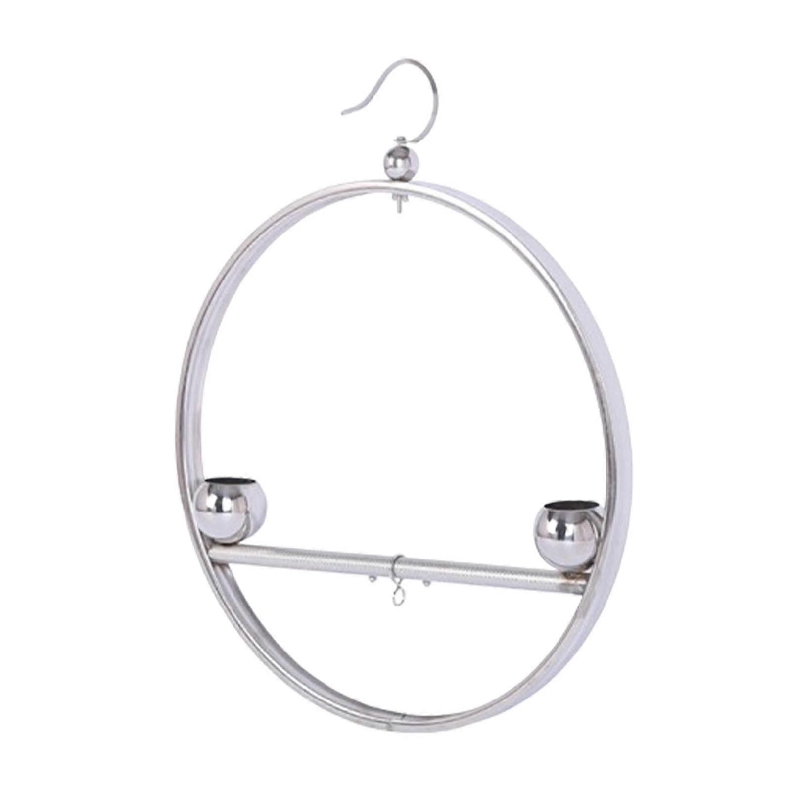 Parrot Training Perch Stainless Steel Bird Stand with Hook RustProof Indoor Outdoor Use