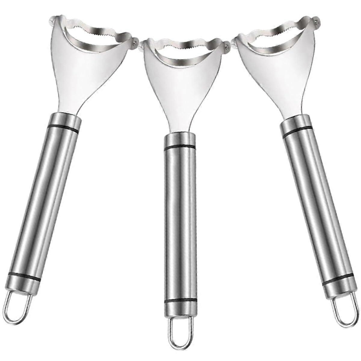 3Pcs Stainless Steel Corn Peeler and Stripper with Ergonomic Handles for Quick Kernel Removal