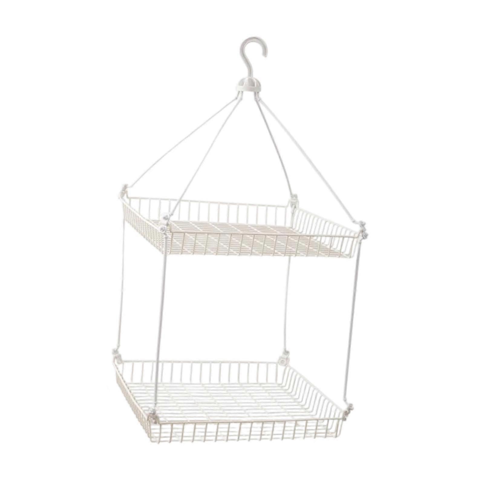 Sweater Drying Rack with Windproof Hanging Mesh, TwoTier Foldable Design for Balcony and Delicates