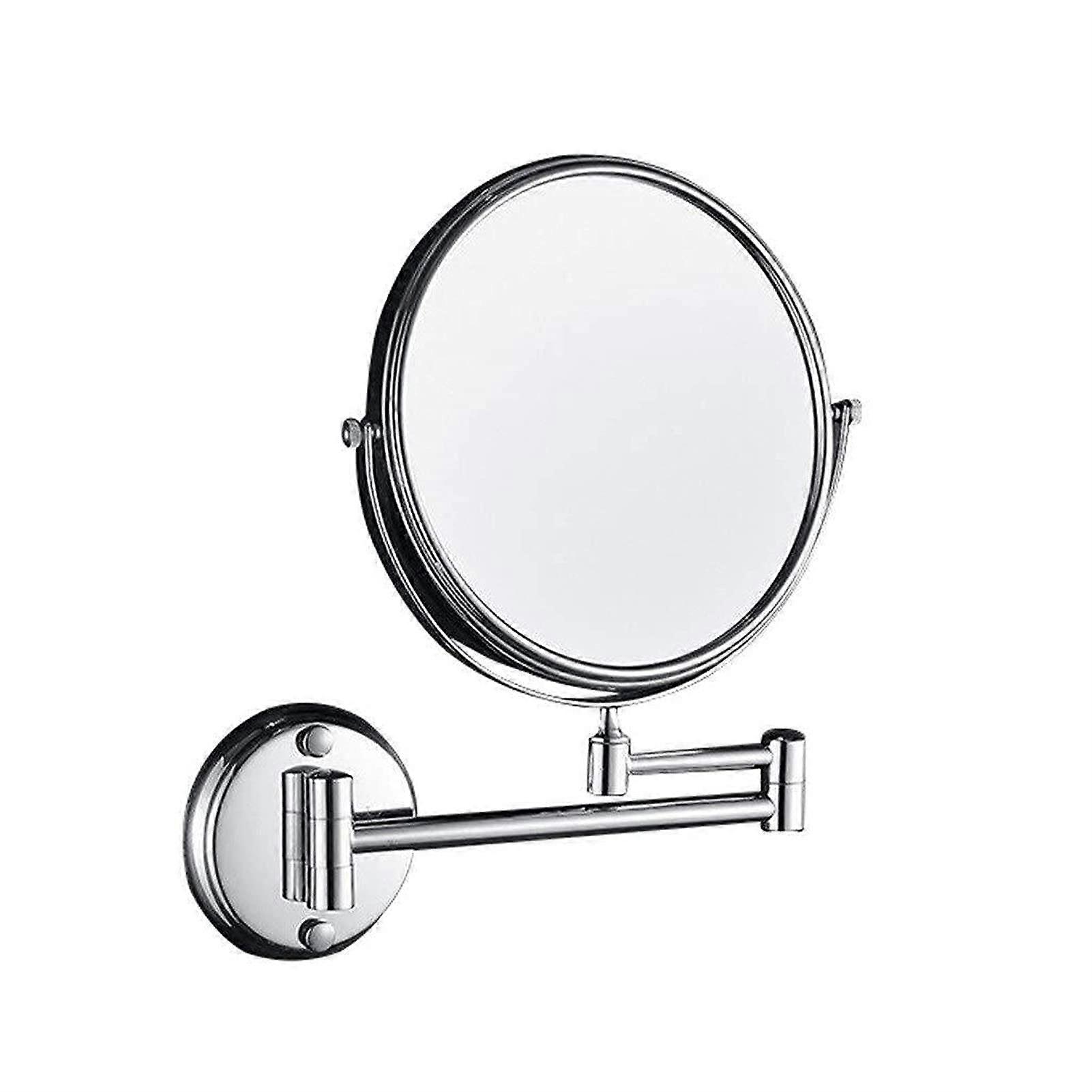 Wall Mounted Makeup Mirror 8 Inch Double Sided 3X Magnification with 360° Rotating Foldable Arm