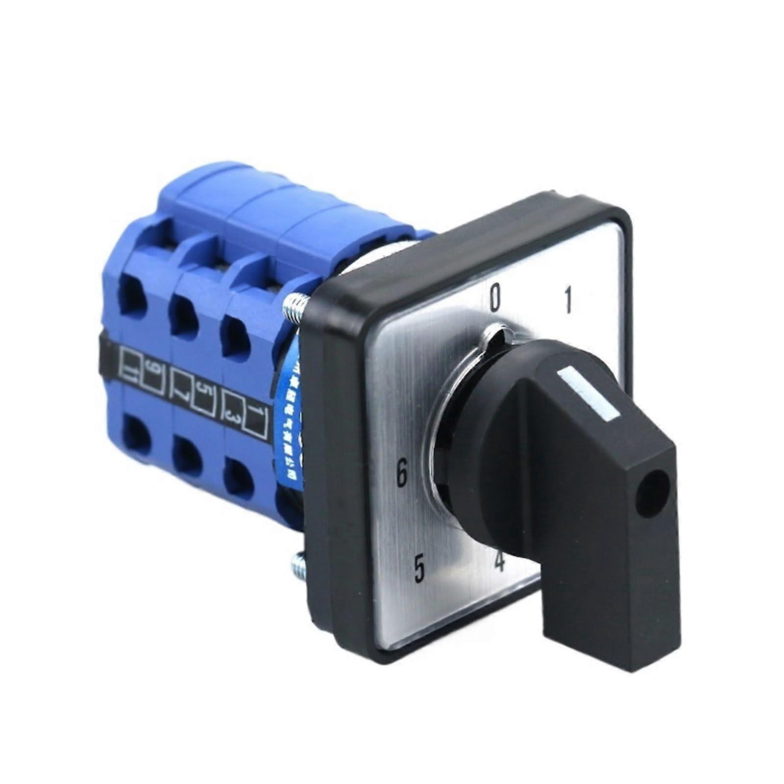 20A 3 Phase Rotary Cam Selector Switch LW2620 7 Position Panel Mount Universal Transfer