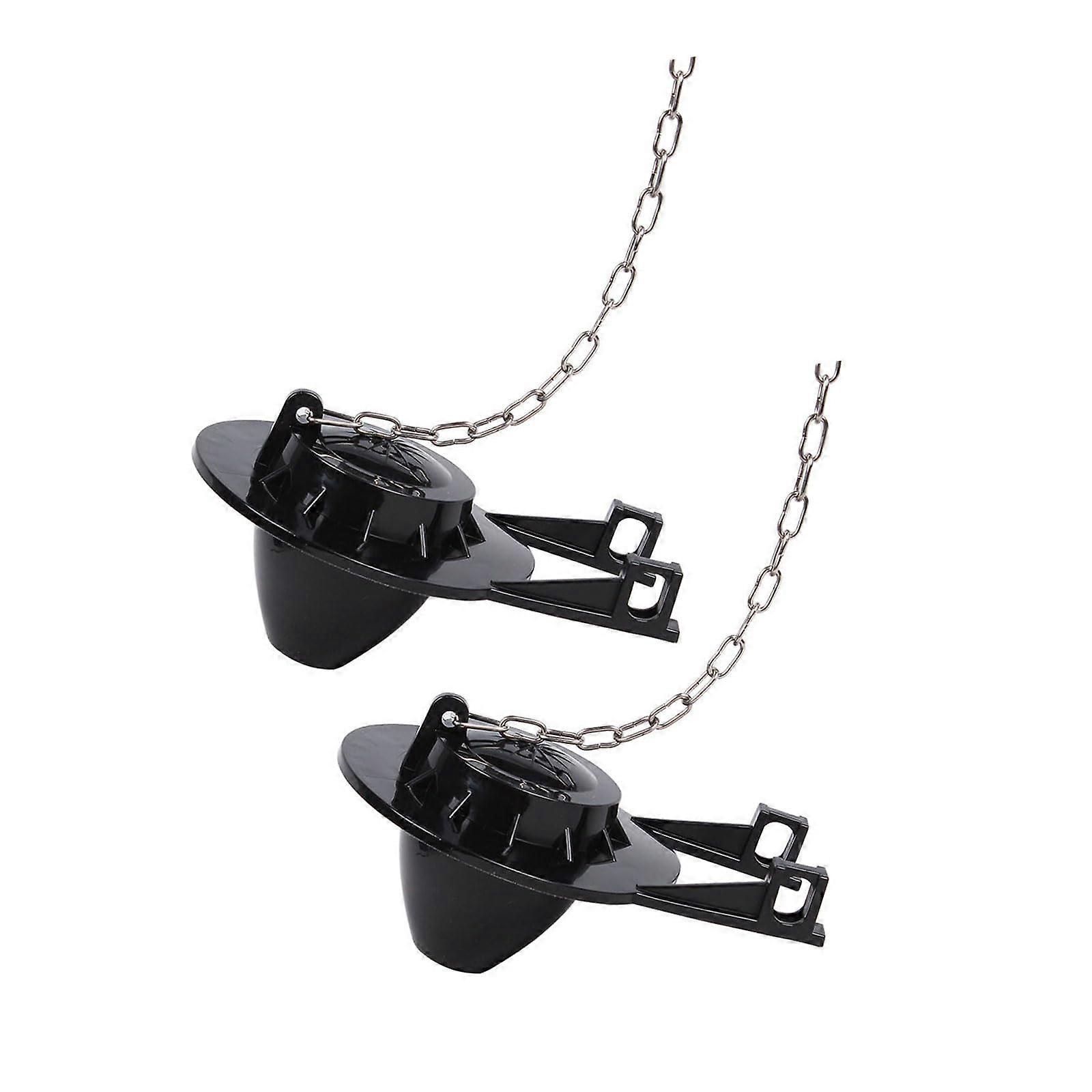 2Pcs Universal 2 Inch Toilet Flapper Replacement with Chain, Leak Proof Water Saving Flush Rubber