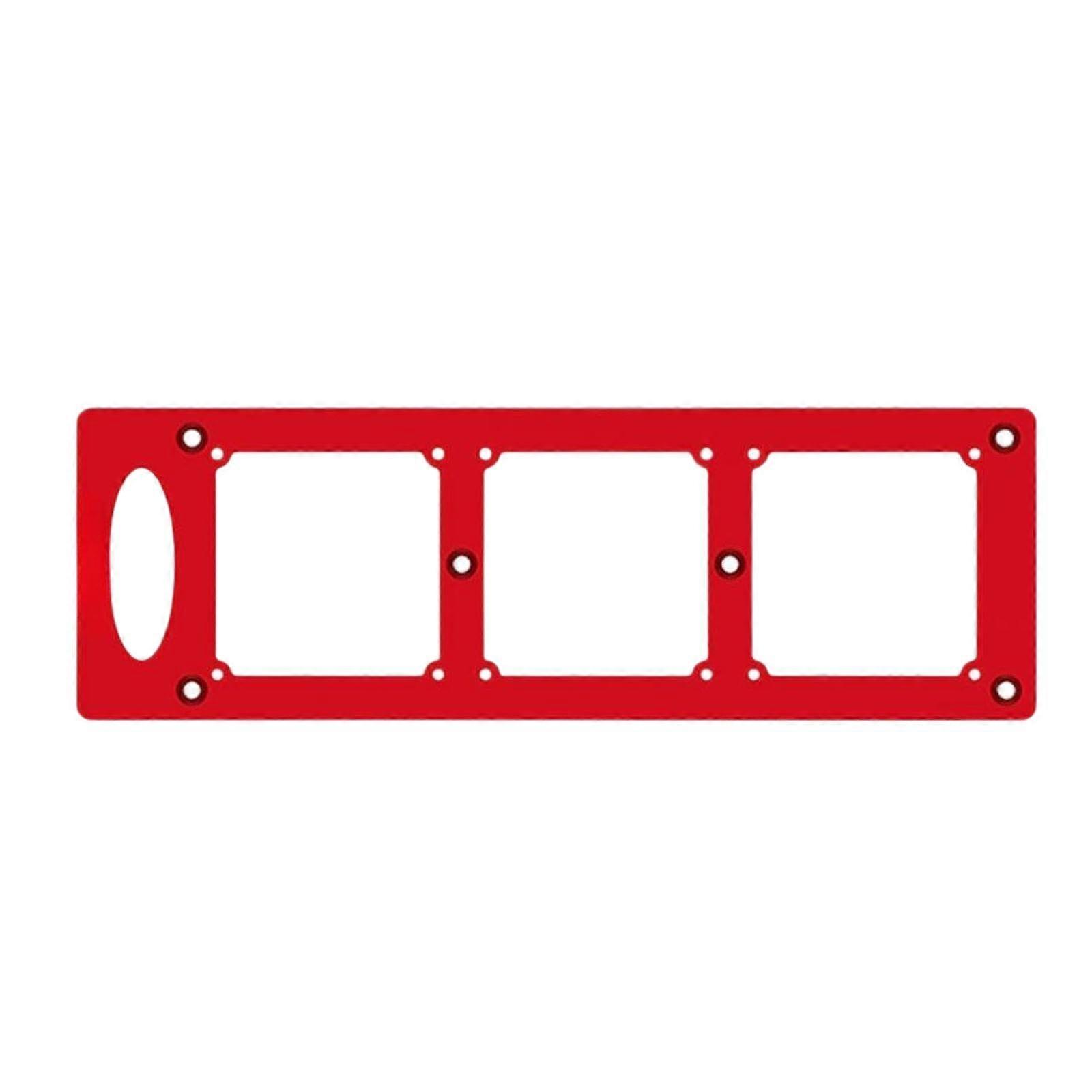 Electrical Outlet Installation Template 86 Type Triple Hole Cutting Tool for Electrician Red 7cm