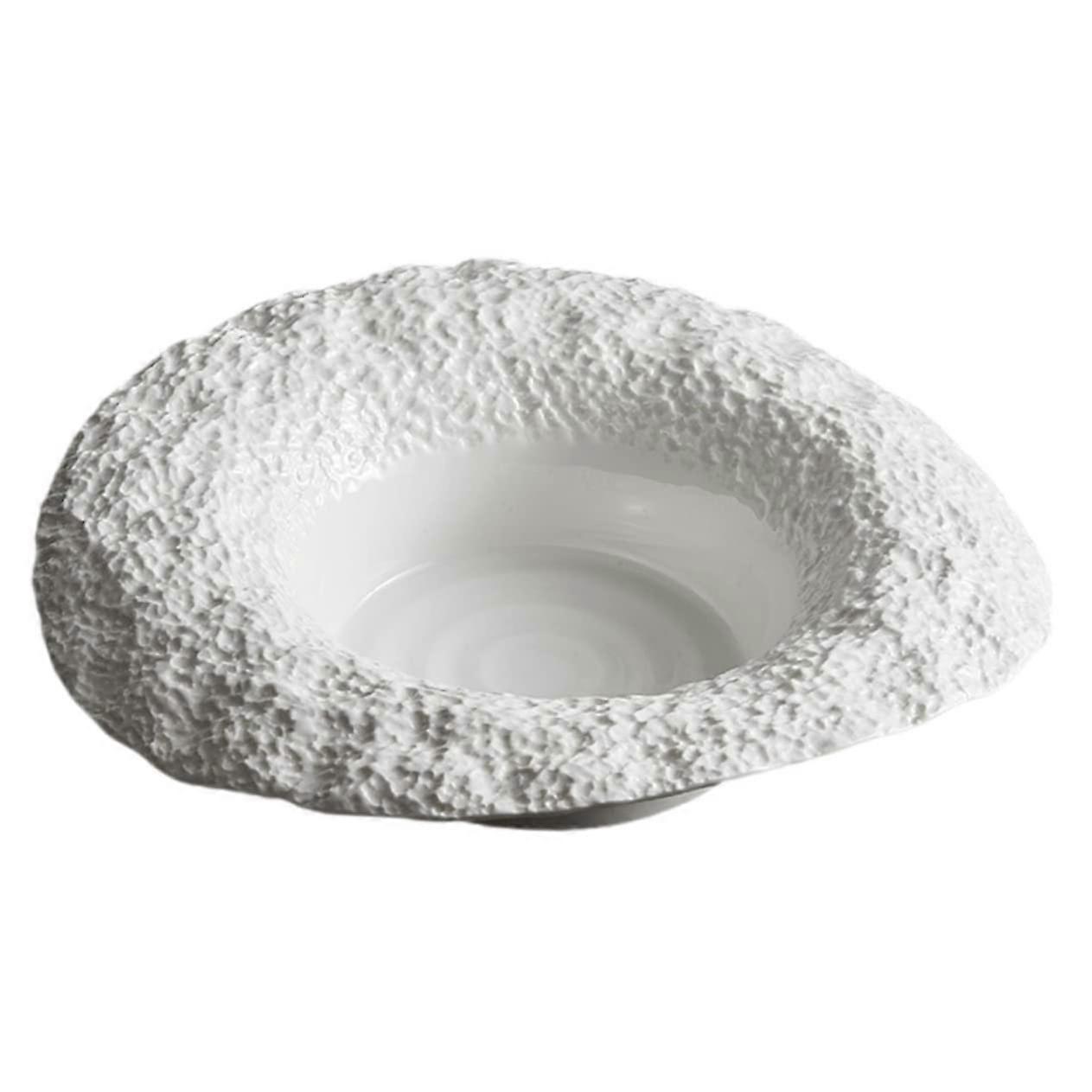 Ceramic Dinner Plate and Pasta Bowl with Easy Clean Surface, Deep Rim Design for Elegant Serving