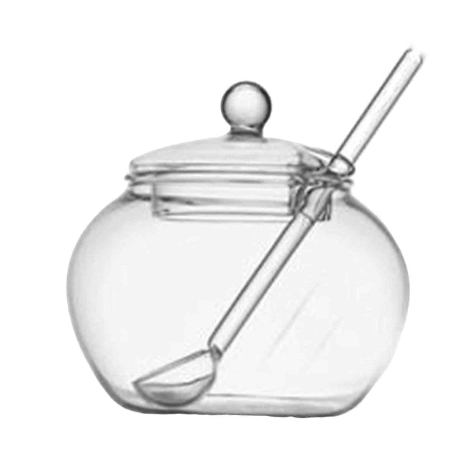 250ml Glass Spice Jar Large Capacity Sugar Storage Container for Kitchen and Candy