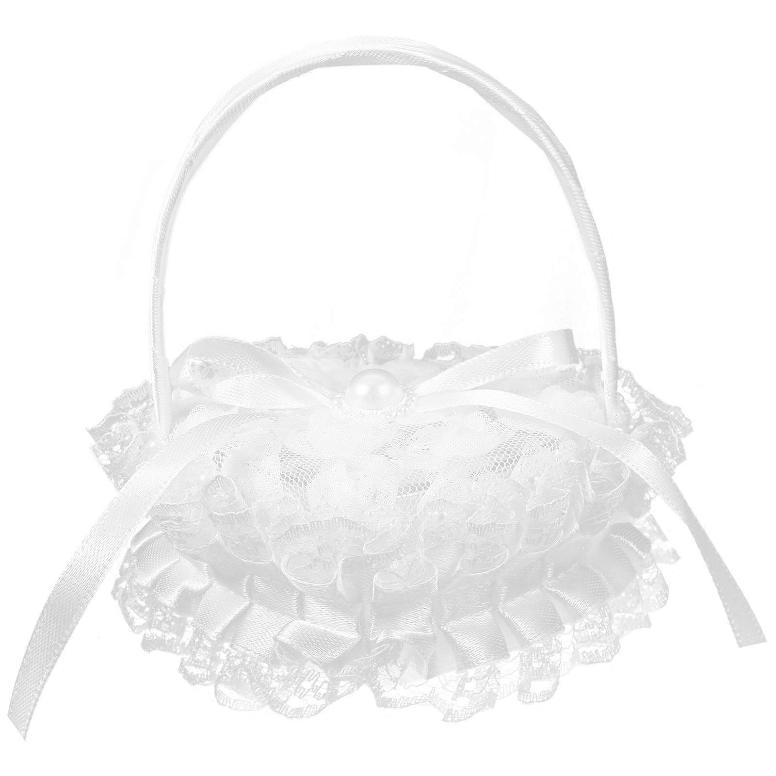 Elegant Wedding Ring Pillow With Handle For Beach Wedding 1Set