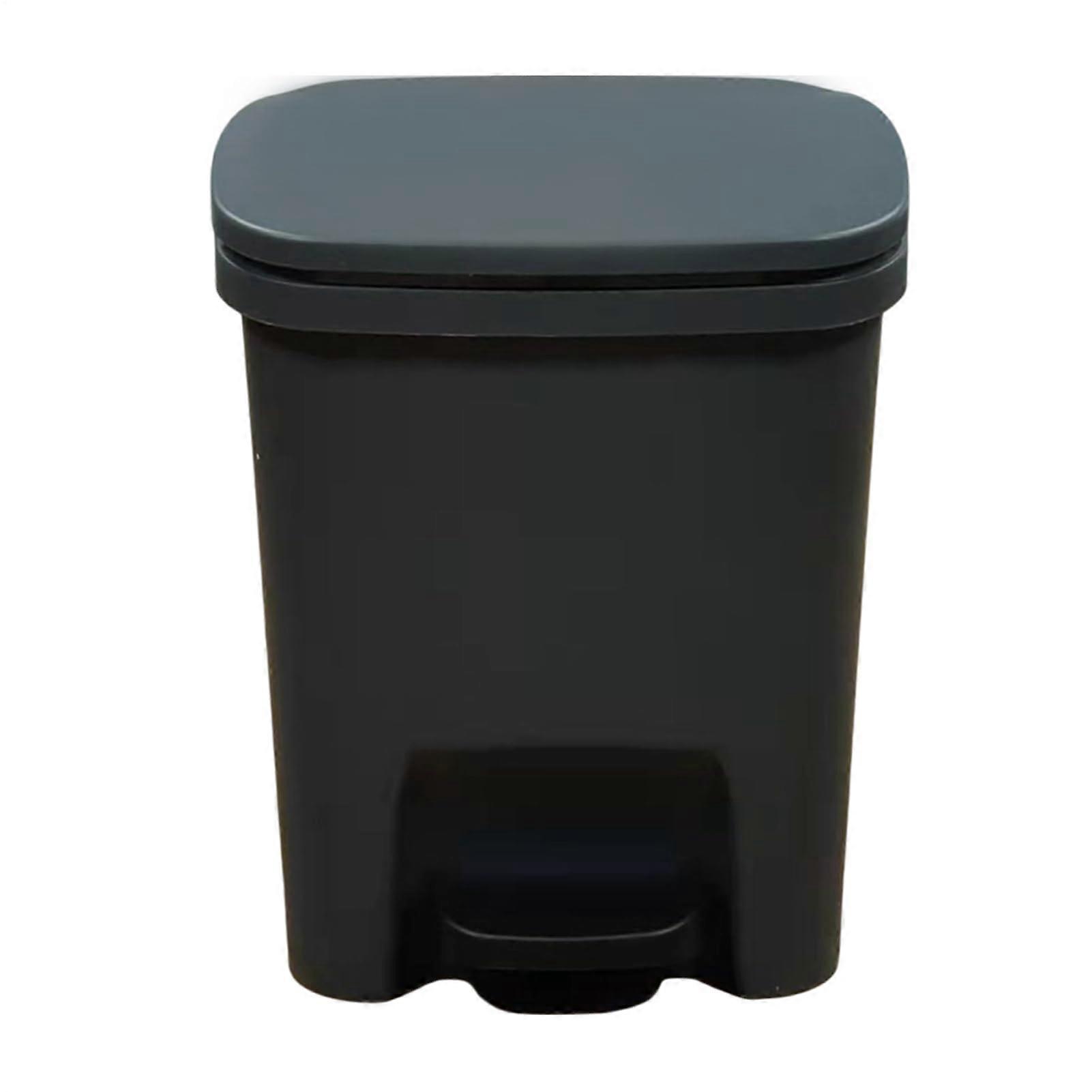 Step On Trash Can Soft Close Lid Compact Rectangular Pedal Bin for Kitchen and Bathroom