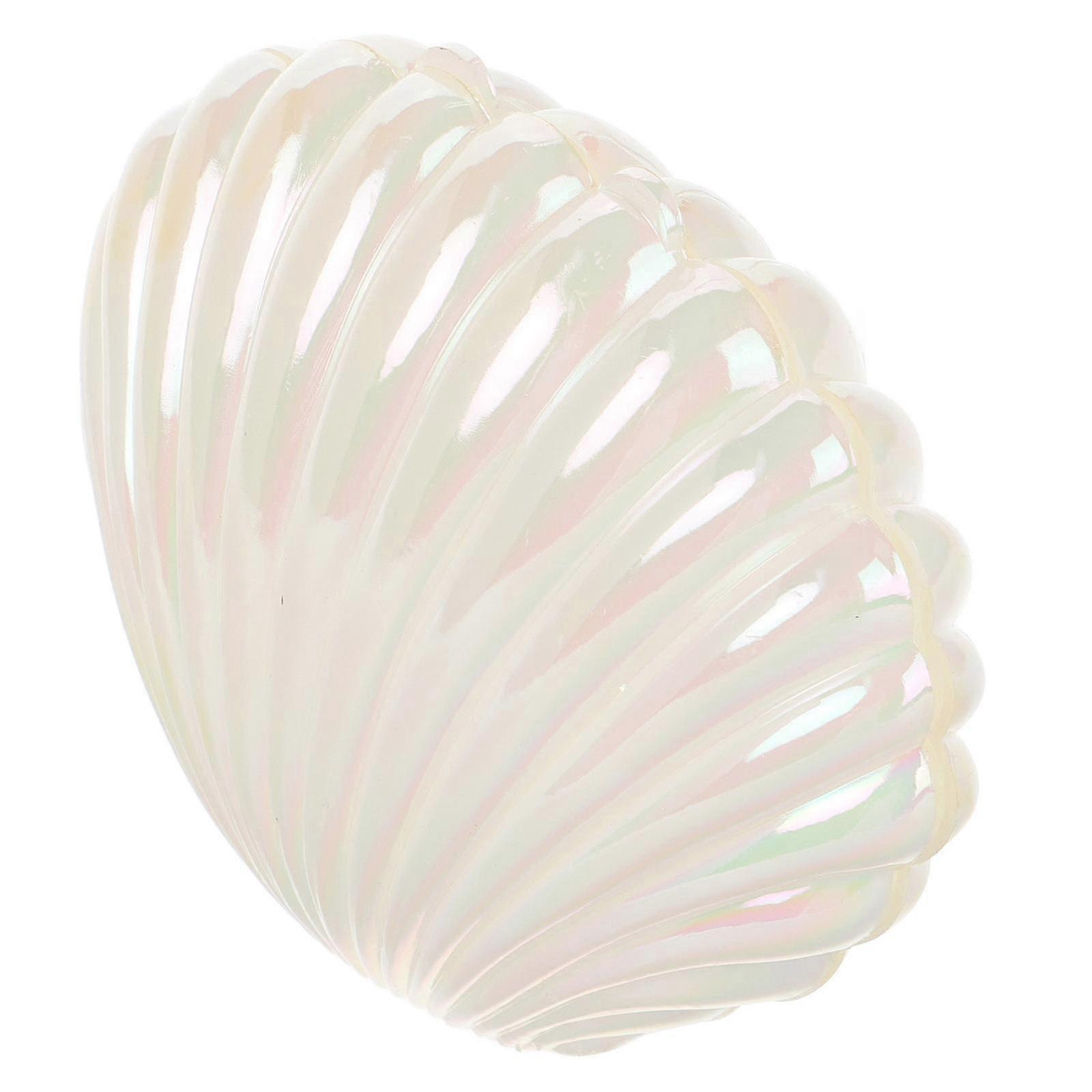 Shell Trinket Box for Jewelry Storage White Plastic Decorative Container