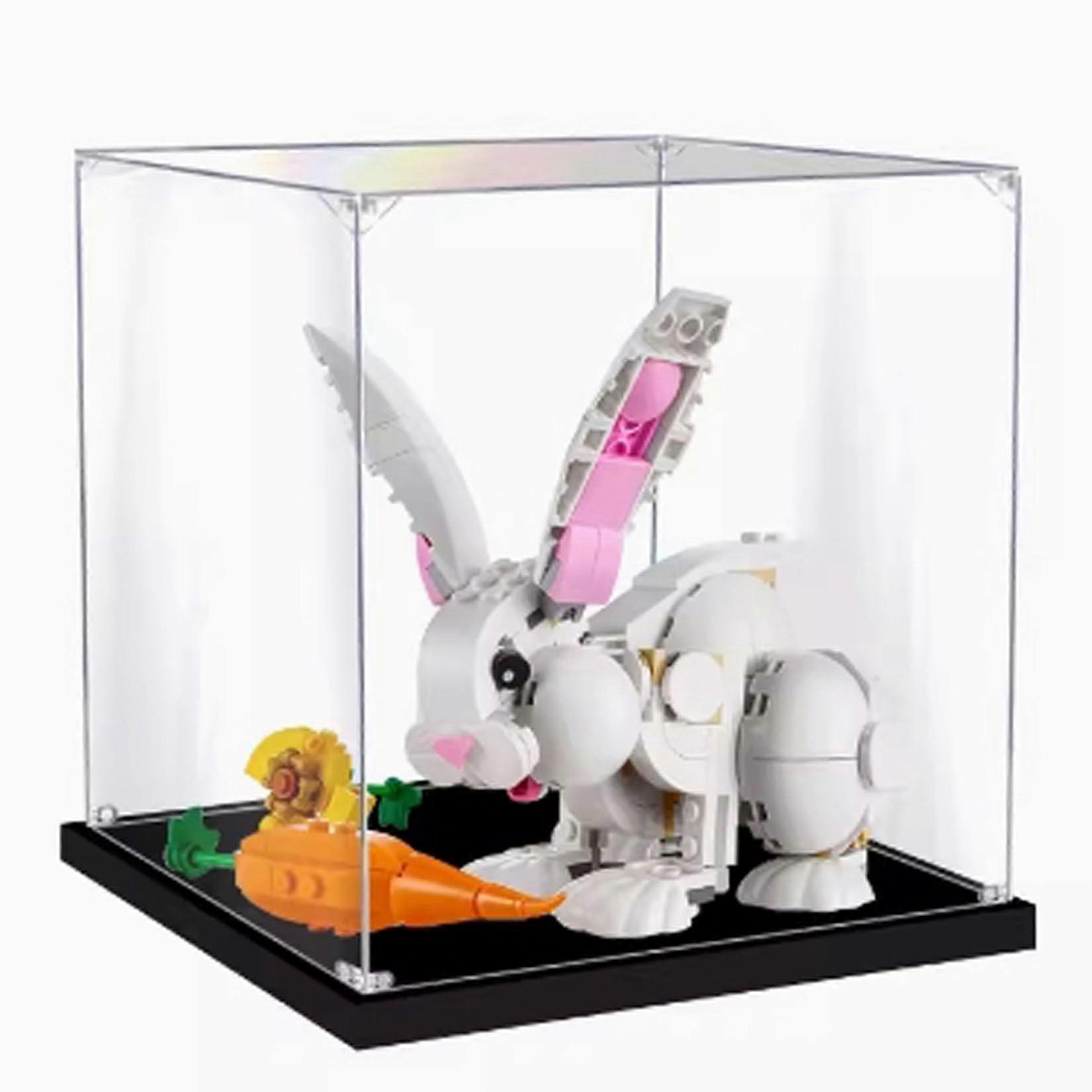 Clear Acrylic Display Case for  31133 Rabbit, Dustproof Showcase Box with UVResistant Panels