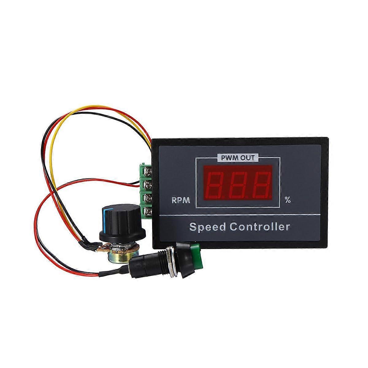 DC Motor Speed Controller 6V48V PWM with LED Display, Adjustable Regulator and StartStop Switch