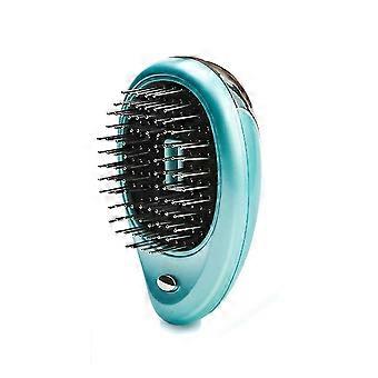 Electric Hair Brush Ionic AntiStatic Comb with Massage Function for Smooth Hair Green