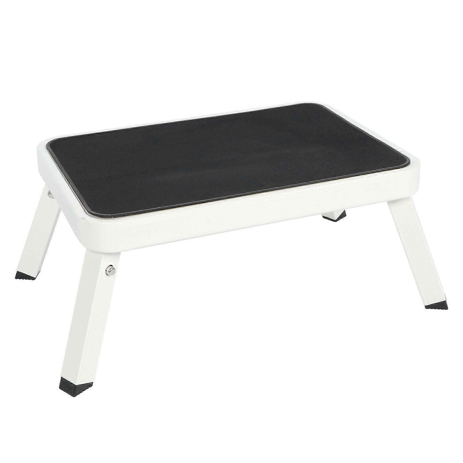 Folding Step Stool with Steel Frame, Lightweight SpaceSaving Design for Indoor Outdoor Use