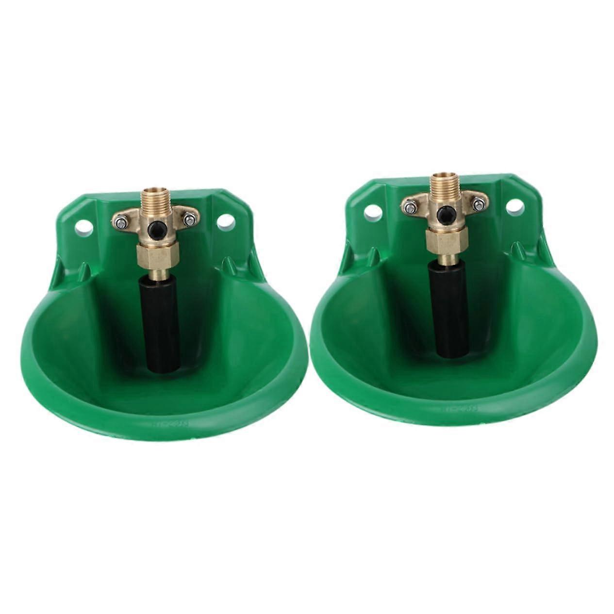 2Pcs Automatic Livestock Waterer with Copper Valve, LeakProof and Durable for Cattle and Sheep
