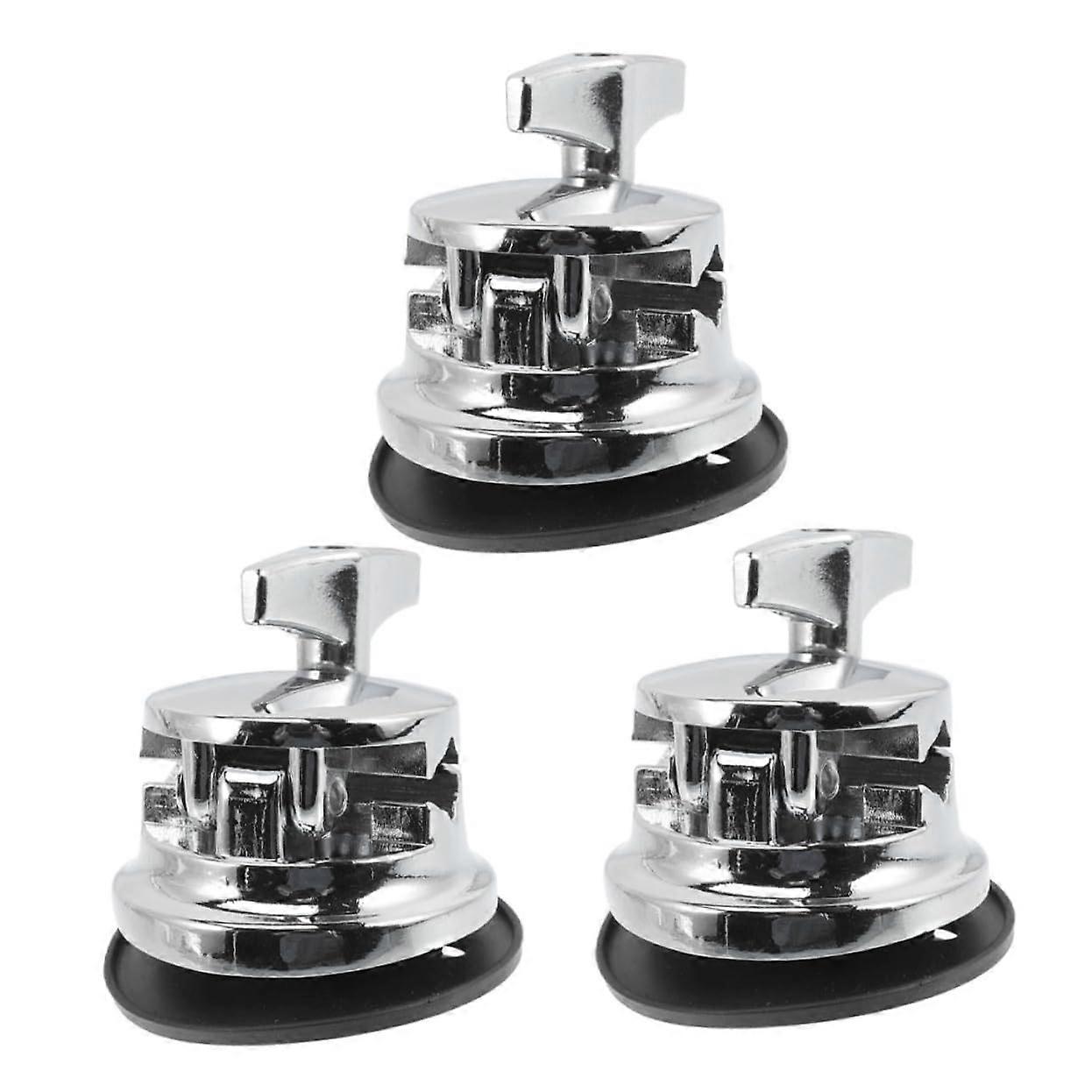 3pcs Drum Leg Mount Base Stable Support Alloy Brackets for Floor Tom Practice Band and Studio