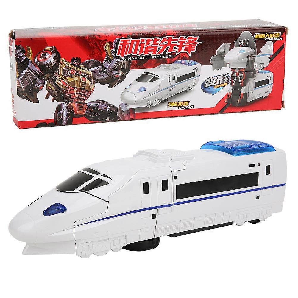 Children Simulation Universal Wheel Train Model Transform Educational Kid ToyWhite Z20260206A