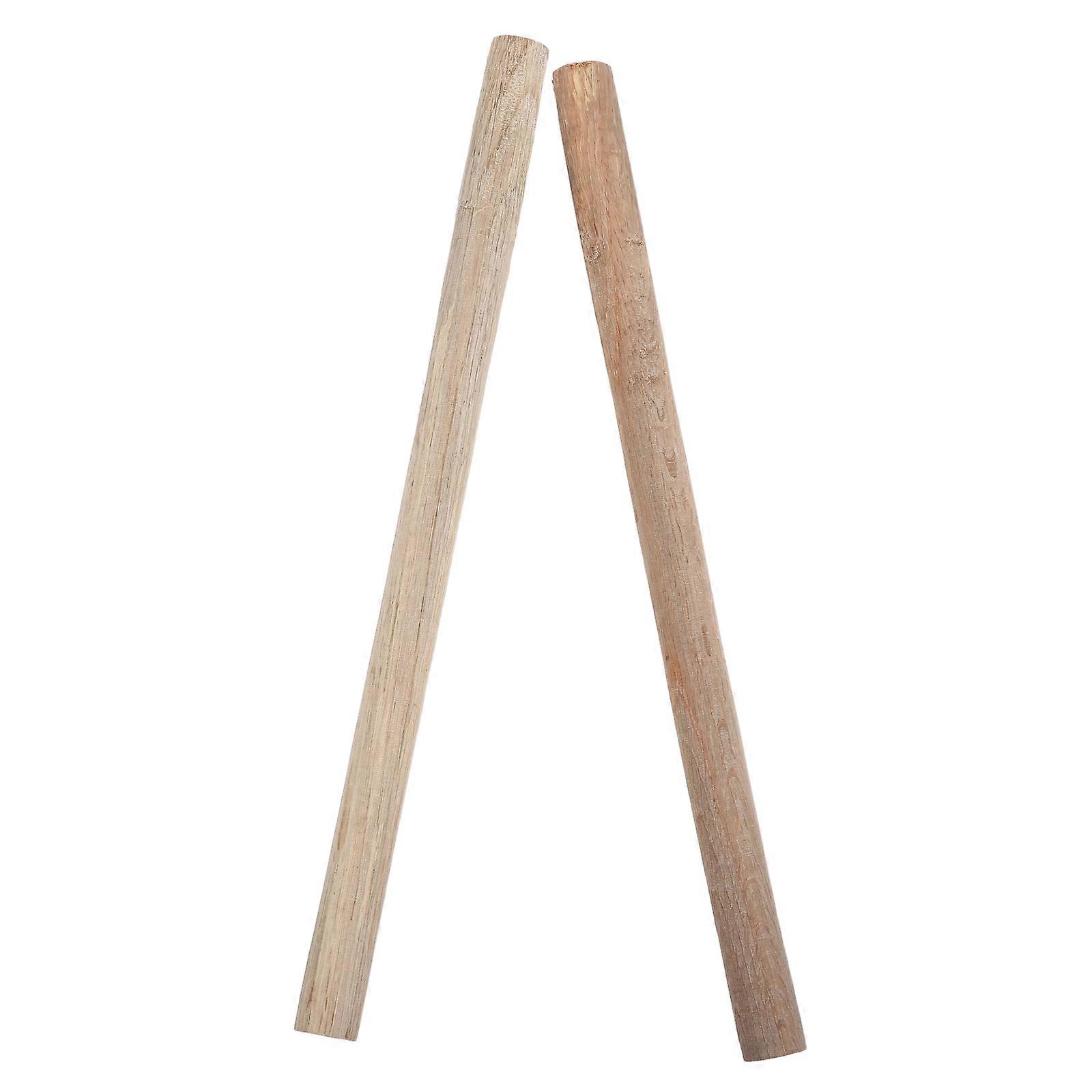 Hoe Garden Handle Wooden Replacement with Ergonomic Grip 2Pcs Practical Garden Tool Accessory