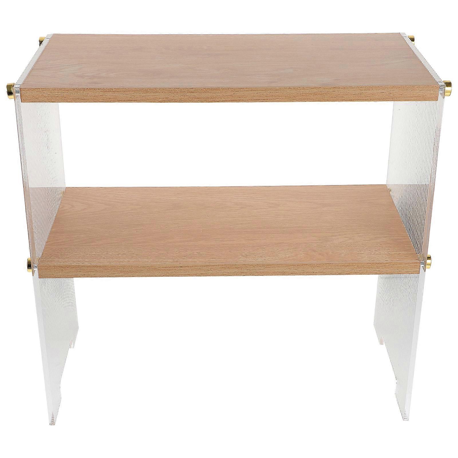 Wooden Acrylic Display Shelf for Storage Use Kitchen Organizer Multi-Layer