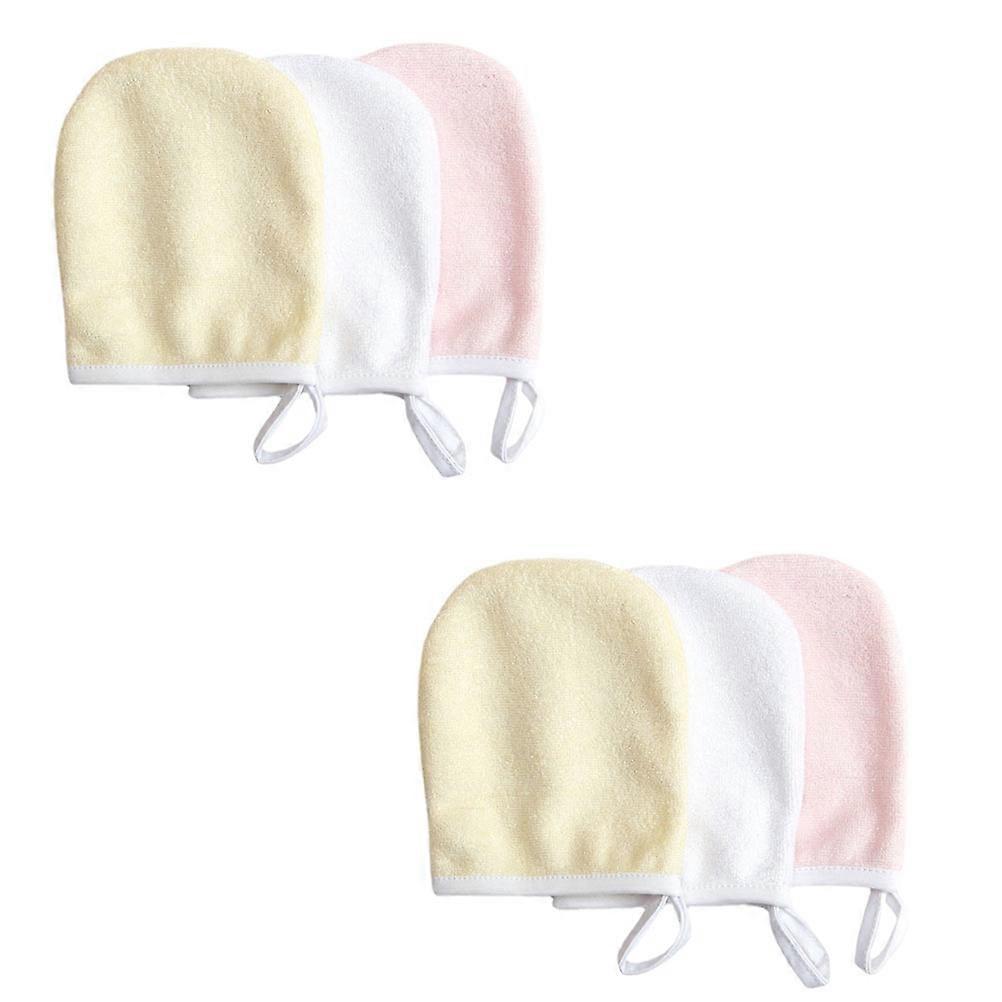 Makeup Removal Pads Microfiber Face Cleaning Gloves for Home Use 6Pcs