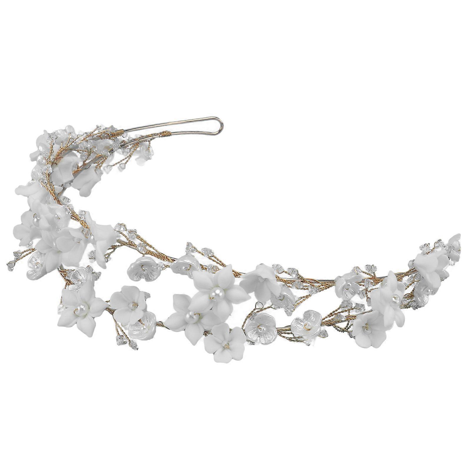 Wedding Bride Crown Double-Layer Crystal Bridal Hair Accessory 2Pcs