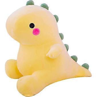 Plush Toy Cute Little Dinosaur Doll Cartoon Soft Dinosaur Plush Children Sleeping Pillow Valentines Day Gift (yellow(35cm))