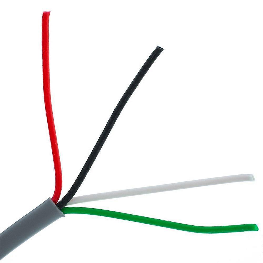 5 Pack 22 AWG 4 Conductor Security Alarm Wire, 1000ft Gray Solid Copper CMR Riser Cable Pullbox